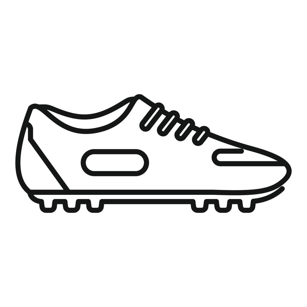 Fußballschuh-Symbol Umrissvektor. sportliches Paar vektor