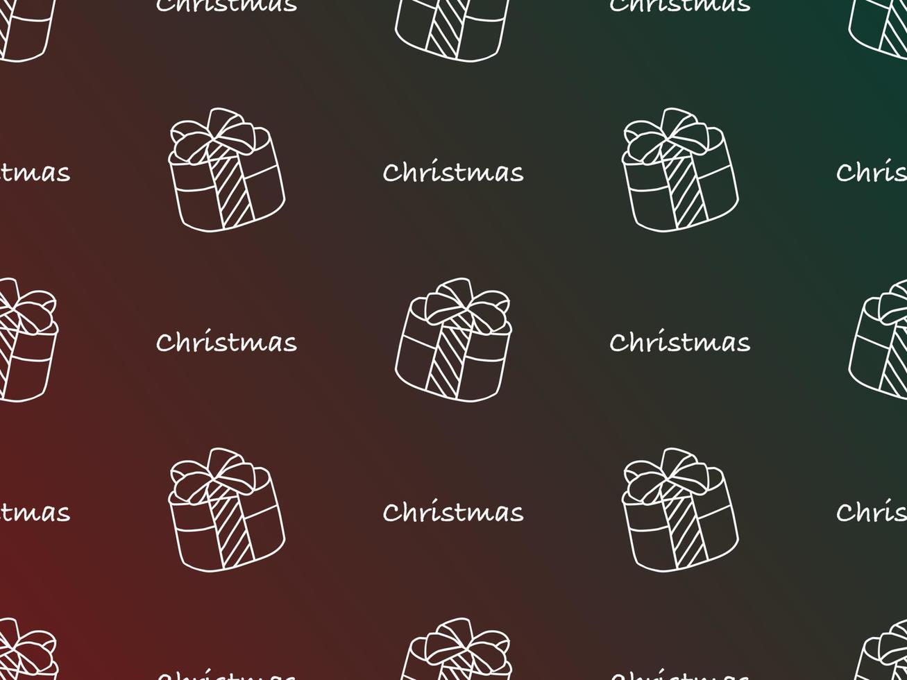 jul tecknad serie karaktär sömlös mönster på grön bakgrund vektor