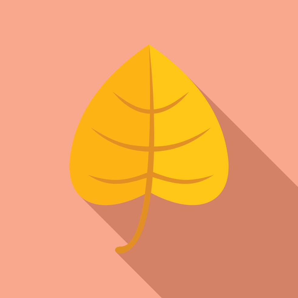 Flacher Vektor des gelben Blattsymbols. Herbst November