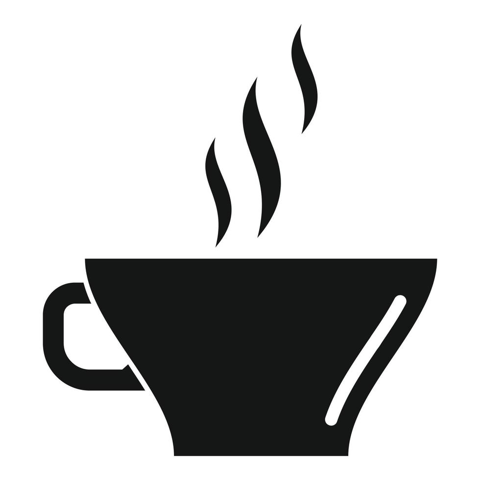 varm kaffe kopp ikon enkel vektor. vatten dryck vektor