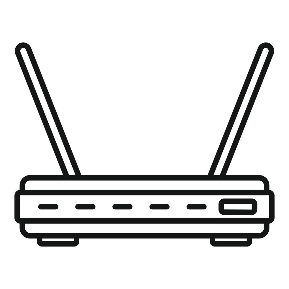 antenn modem ikon översikt vektor. wiFi internet vektor