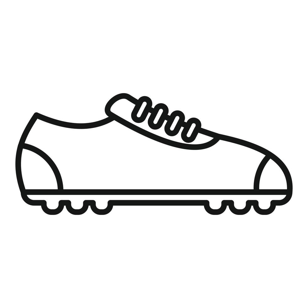 Fußball-Sneaker-Symbol Umrissvektor. Sportschuh vektor