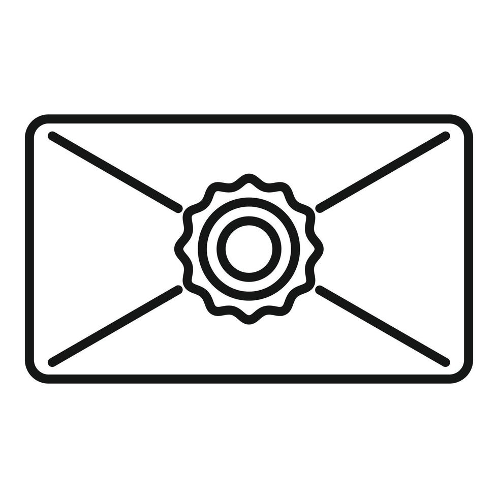 Spam-Umschlag-Symbol-Umrissvektor. Postbrief vektor