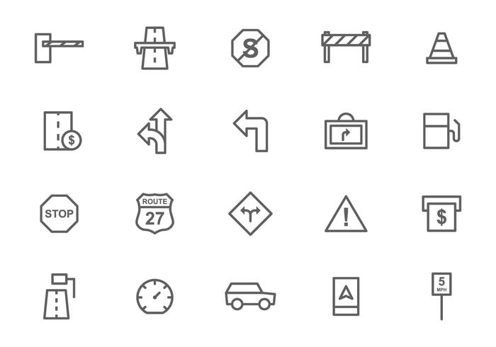 Gratis Toll och Traffic Sign Vectors