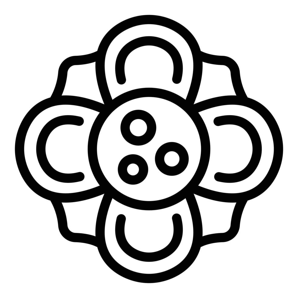 Rafflesia-Pflanzensymbol-Umrissvektor. Blume tropisch vektor