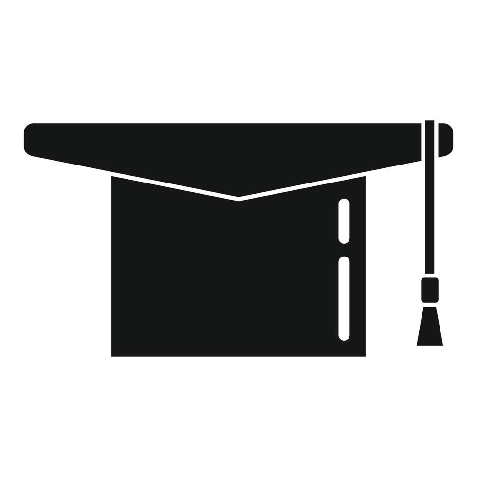 Bildung Graduierung Hut Symbol einfachen Vektor. College Diplom vektor