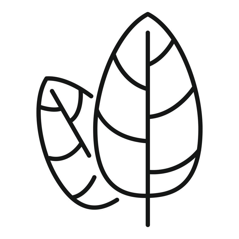 aromatisk basilika ikon översikt vektor. krydda blad vektor