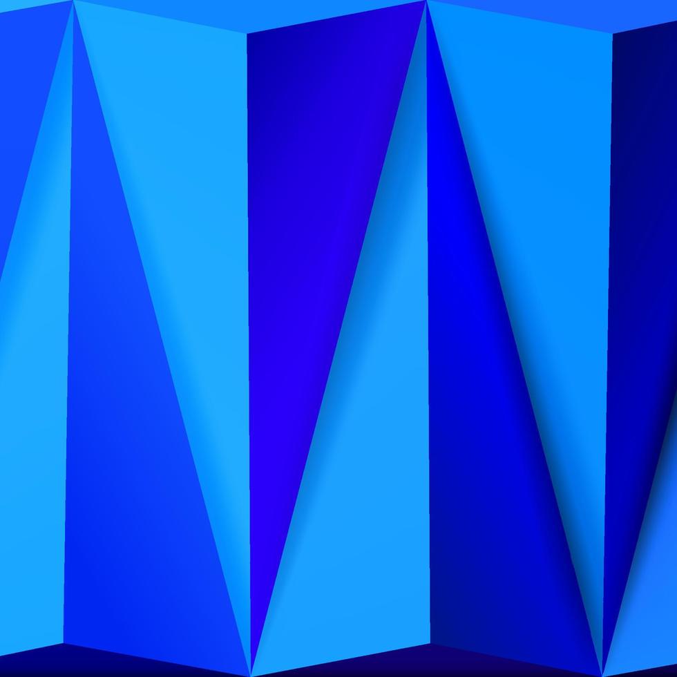 abstrakter hintergrund mit realistischen überlappenden blauen pyramiden vektor