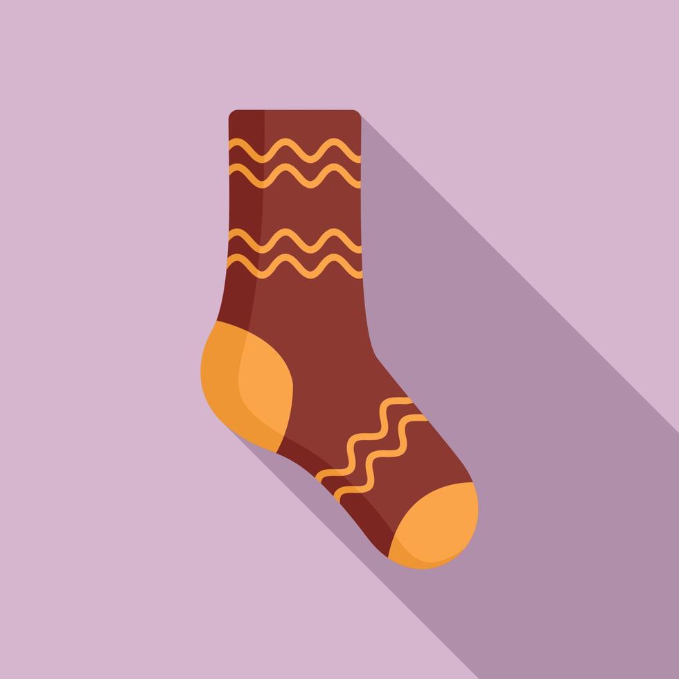 Flacher Vektor des Kindersockensymbols. modische Socke