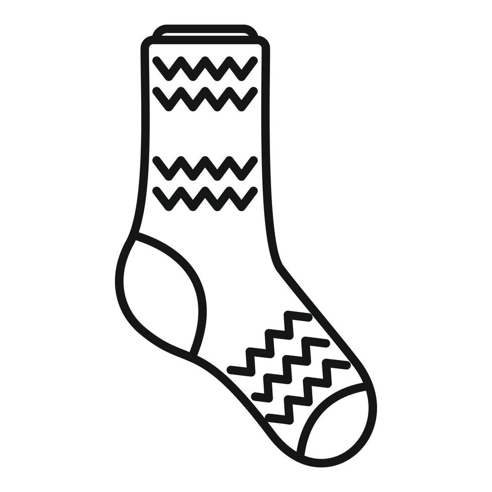 Mädchen Socken Symbol Umriss Vektor. süße Paarlinie vektor