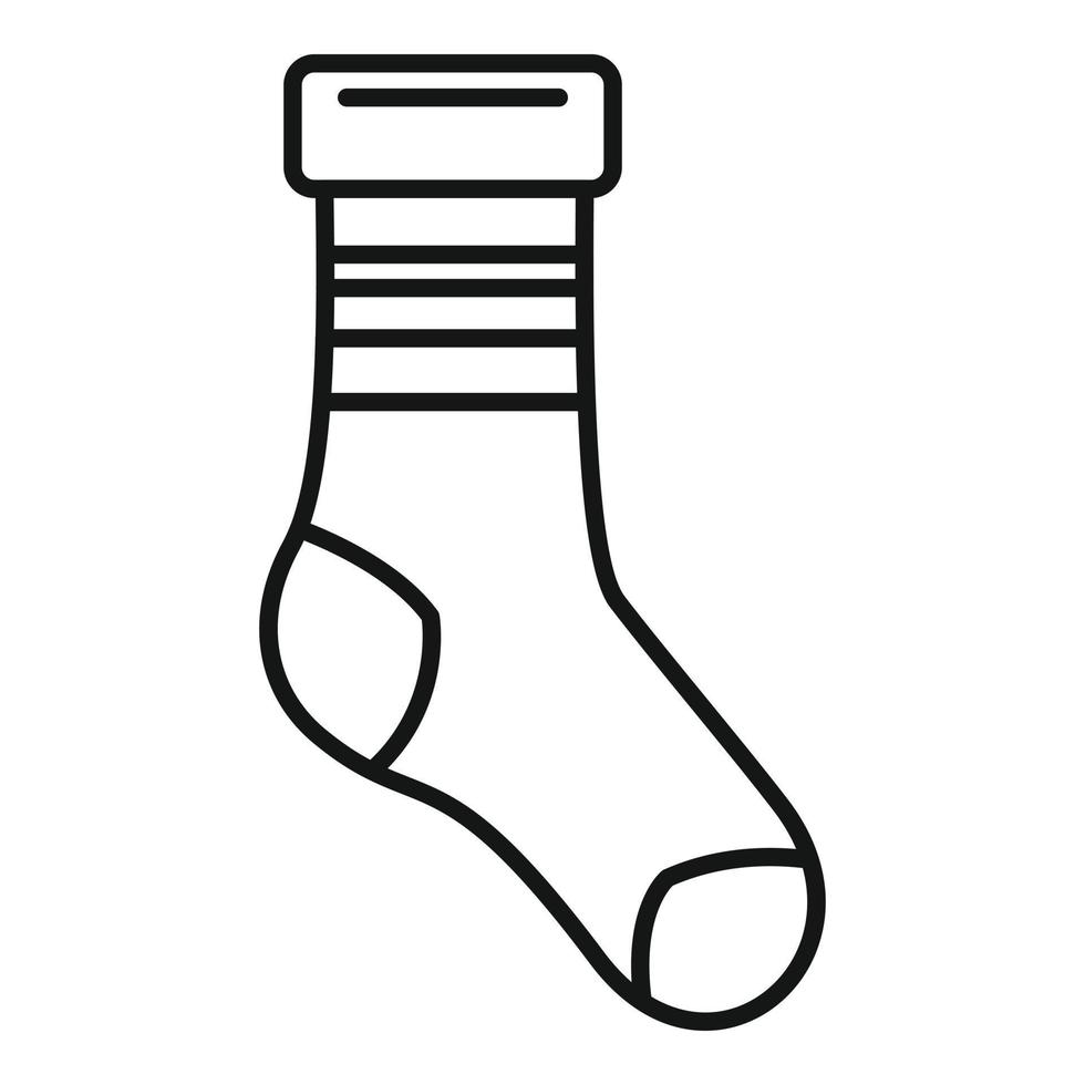 Stinkende Socke Symbol Umrissvektor. süße Liniensocke vektor