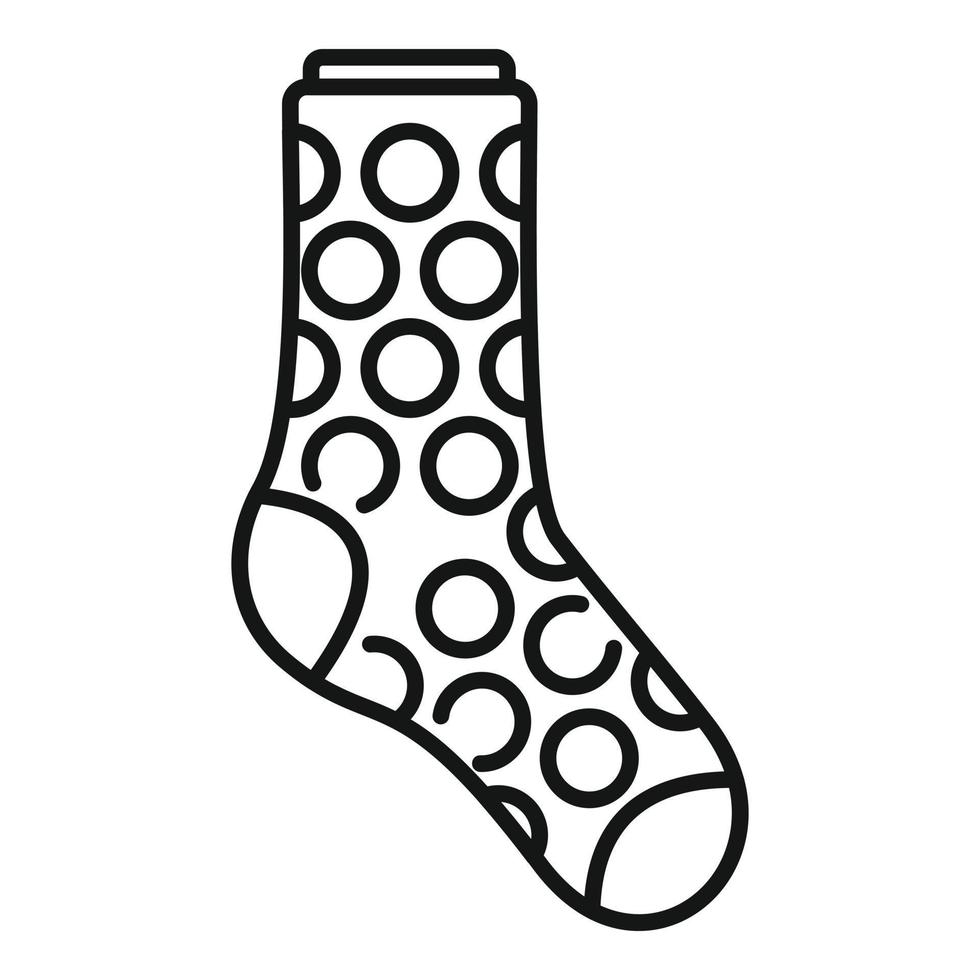 Socke Kreis Symbol Umriss Vektor. Sportsocke aus Wolle vektor