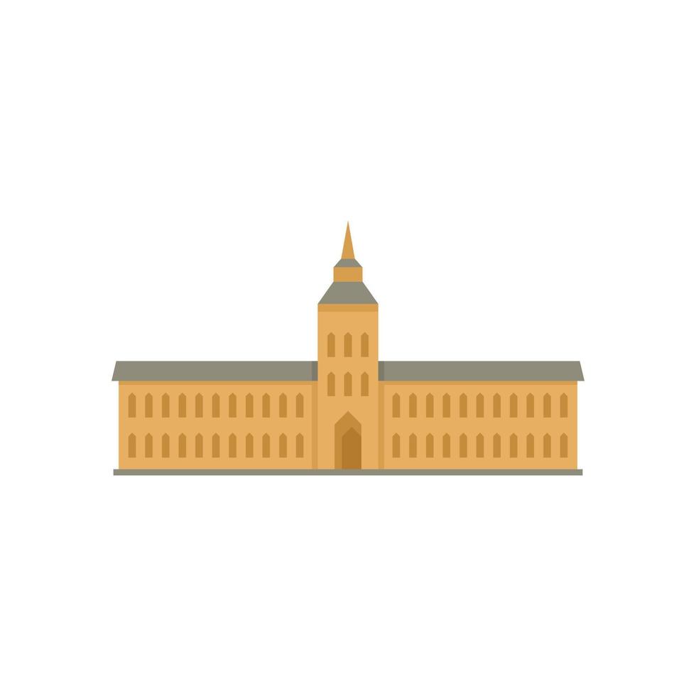 parlament hall ikon platt isolerat vektor