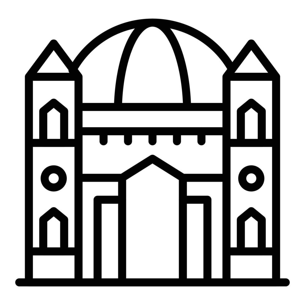 katolik kyrka ikon översikt vektor. landmärke malta vektor