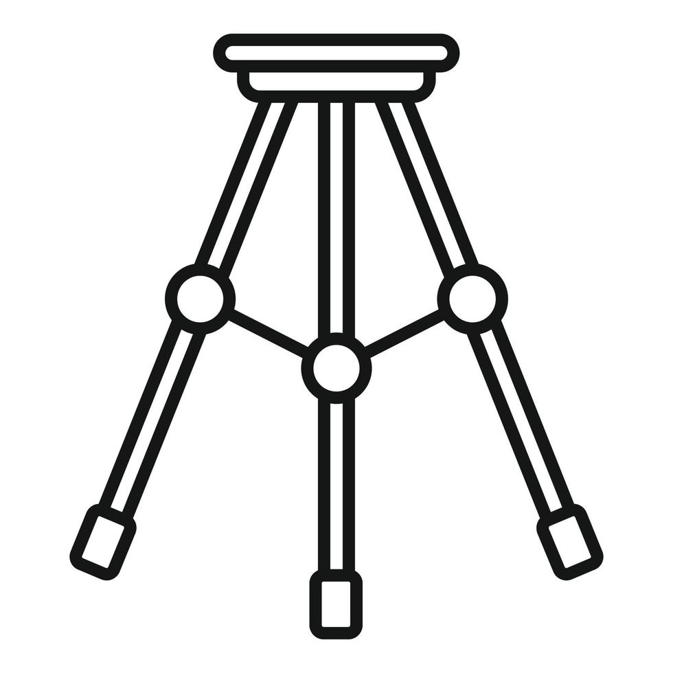 Stahlstativ Symbol Umrissvektor. Kamerastativ vektor