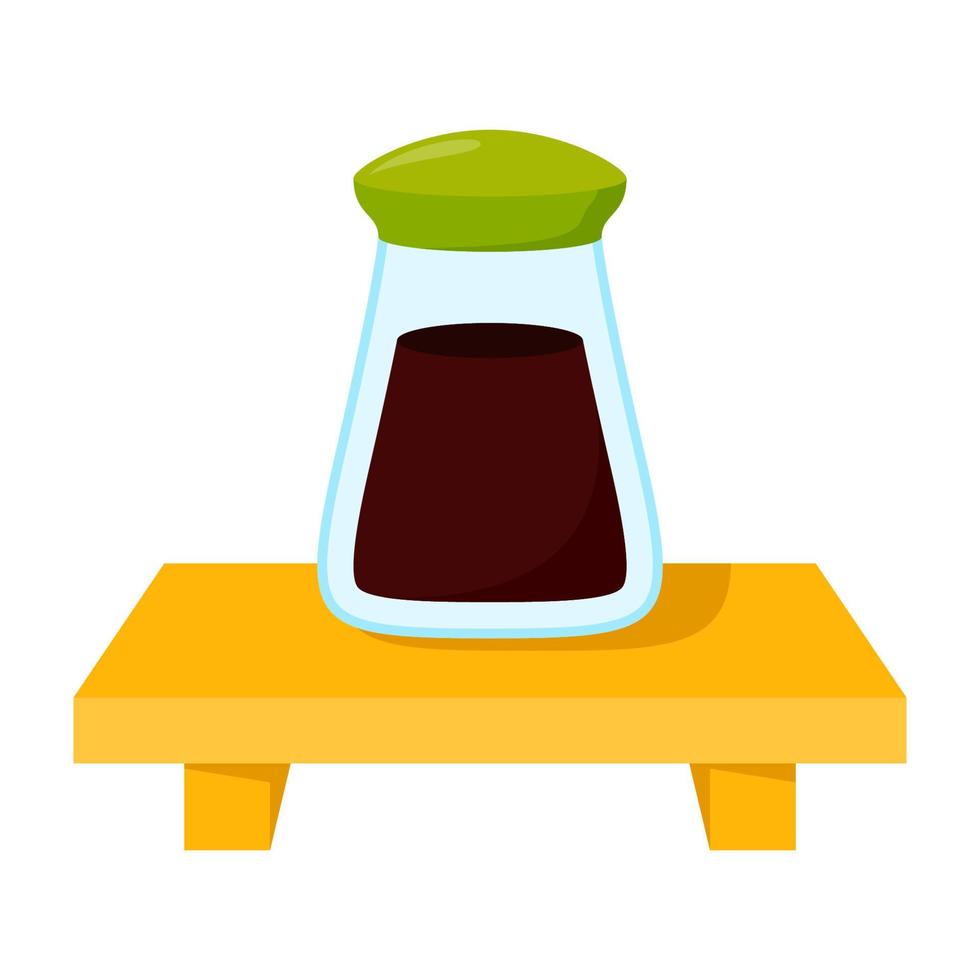 shoyu i platt stil isolerat vektor