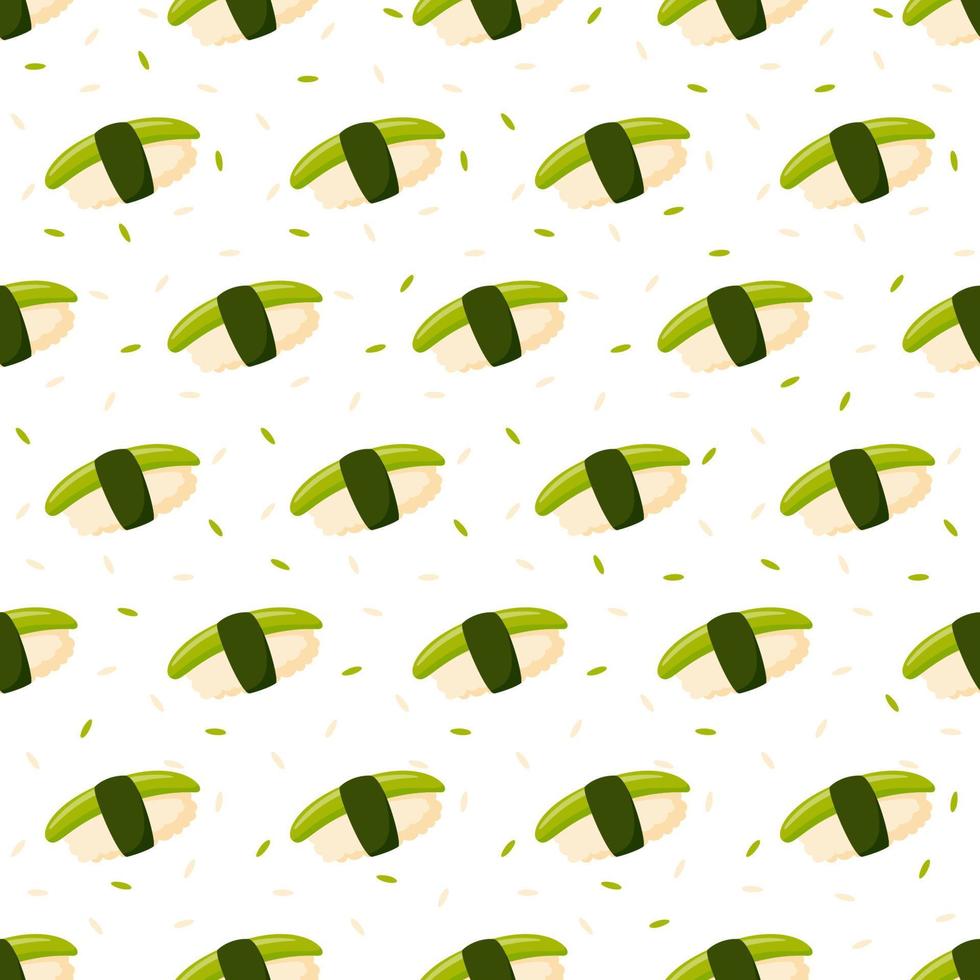 sömlös mönster med sushi, för dekoration vektor