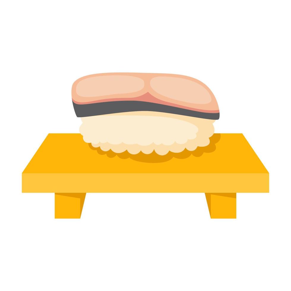 sushi i platt stil isolerat vektor