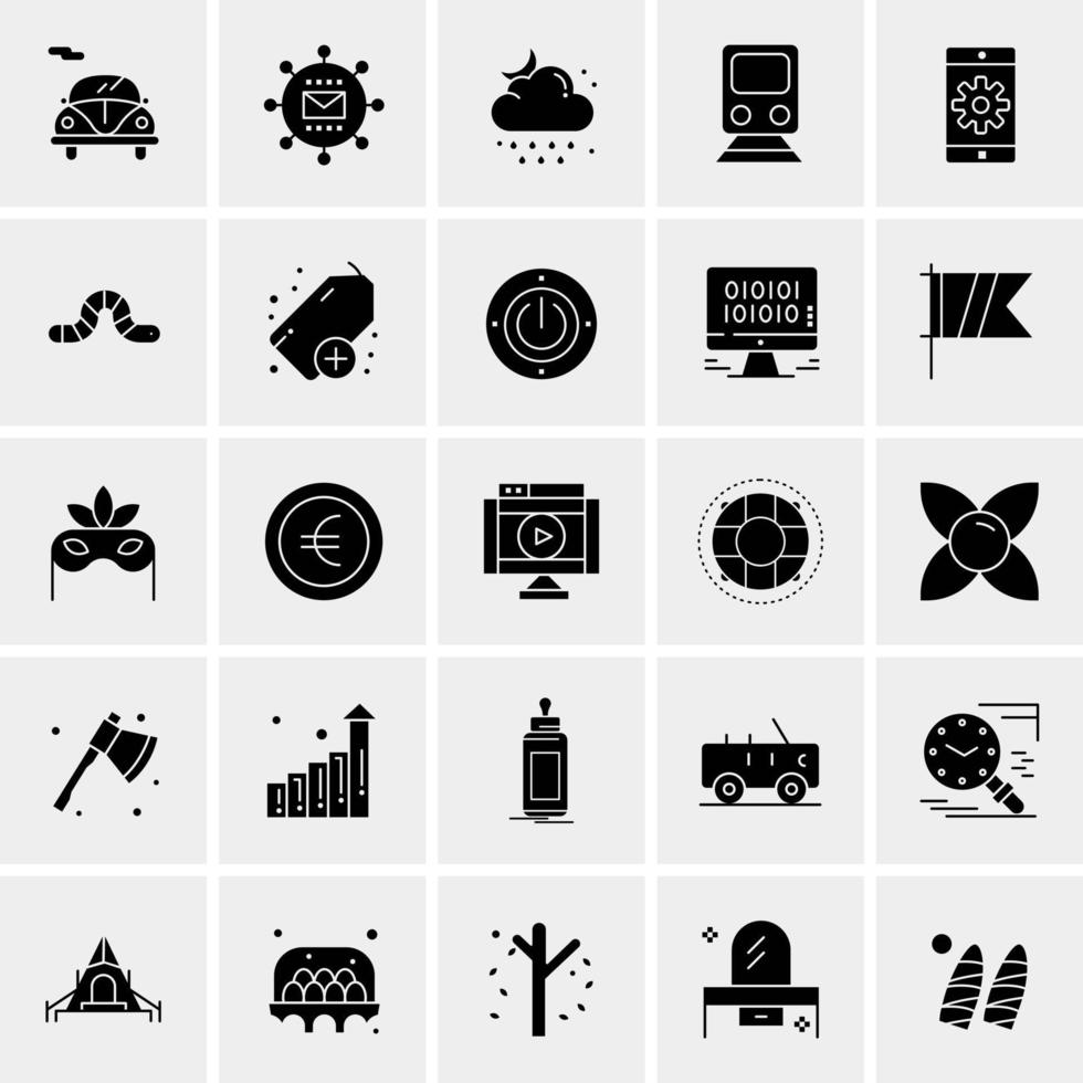 25 universelle Business-Icons Vektor kreative Icon-Illustration zur Verwendung in Web- und Mobilprojekten