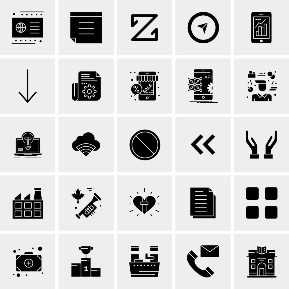 25 universelle Business-Icons Vektor kreative Icon-Illustration zur Verwendung in Web- und Mobilprojekten