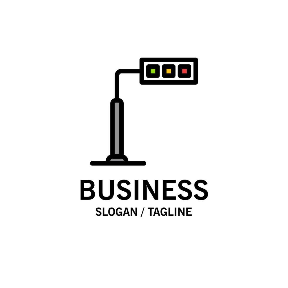 Bau Lichtturm Straße Business Logo Vorlage flache Farbe vektor