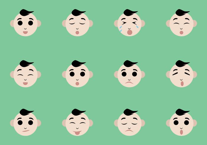 Baby Facial Expression Vectors