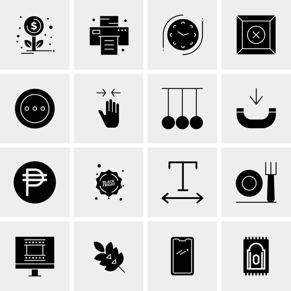 16 universelle Business-Icons Vektor kreative Icon-Illustration zur Verwendung in Web- und Mobilprojekten