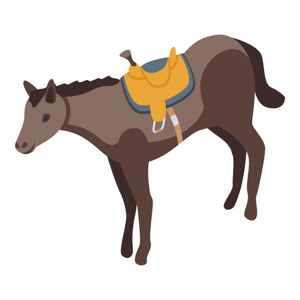 Rennpferd-Symbol isometrischer Vektor. tierisches pferd vektor