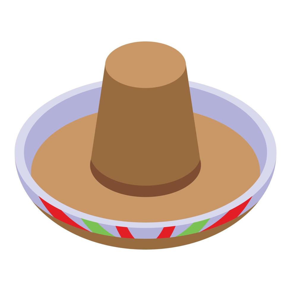 mexikanischer Hut Symbol isometrischer Vektor. lustiges Baby vektor