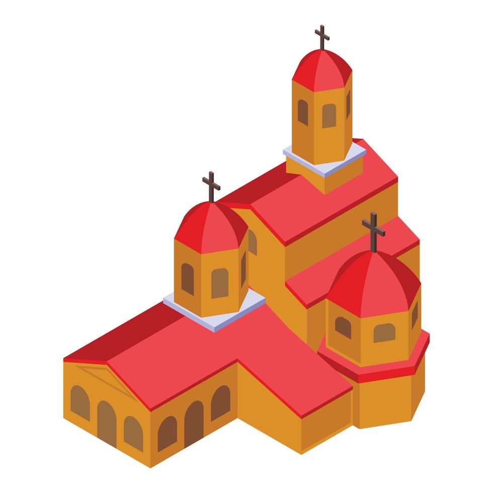 macedonia kyrka ikon isometrisk vektor. resa kultur vektor