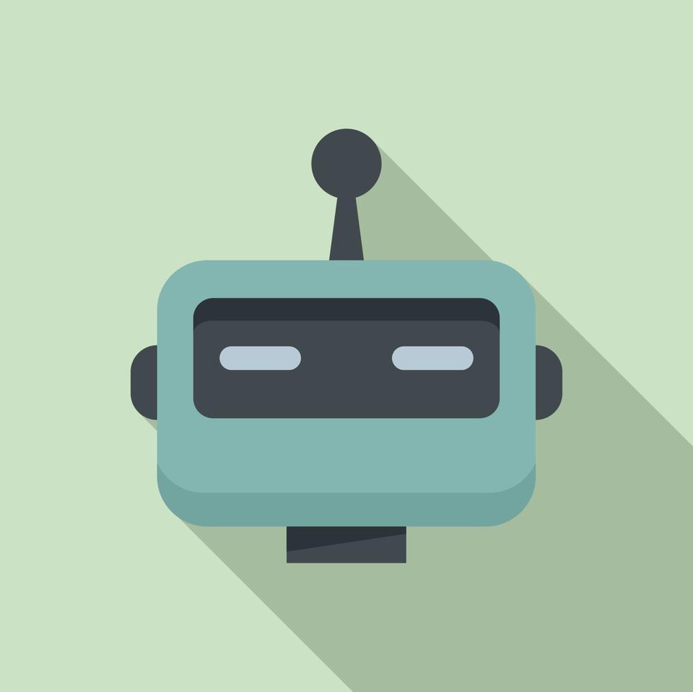 Flacher Vektor des Chatbot-Symbols. digitaler Roboter