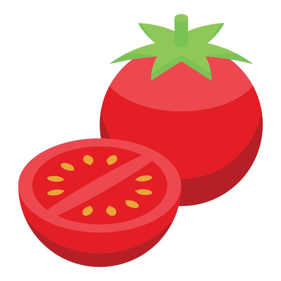 röd tomat ikon isometrisk vektor. spanska mat vektor