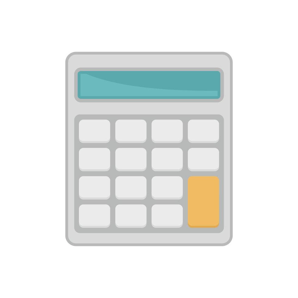 matematik kalkylator ikon platt isolerat vektor