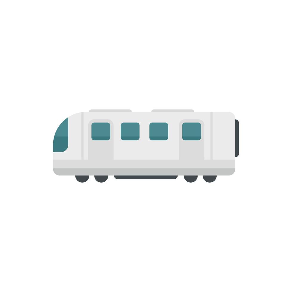 elektrisk tåg transport ikon platt isolerat vektor
