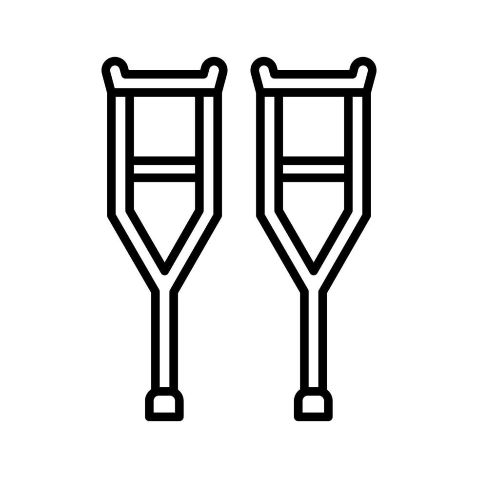 Symbol für medizinische Krücken vektor