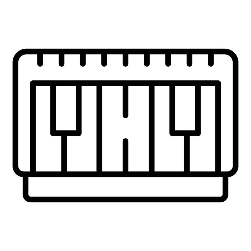 Synthesizer-Band-Icon-Umrissvektor. DJ-Musik vektor