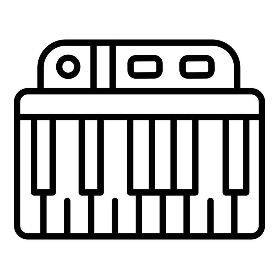 Synthesizer-Steuersymbol Umrissvektor. DJ-Musik vektor