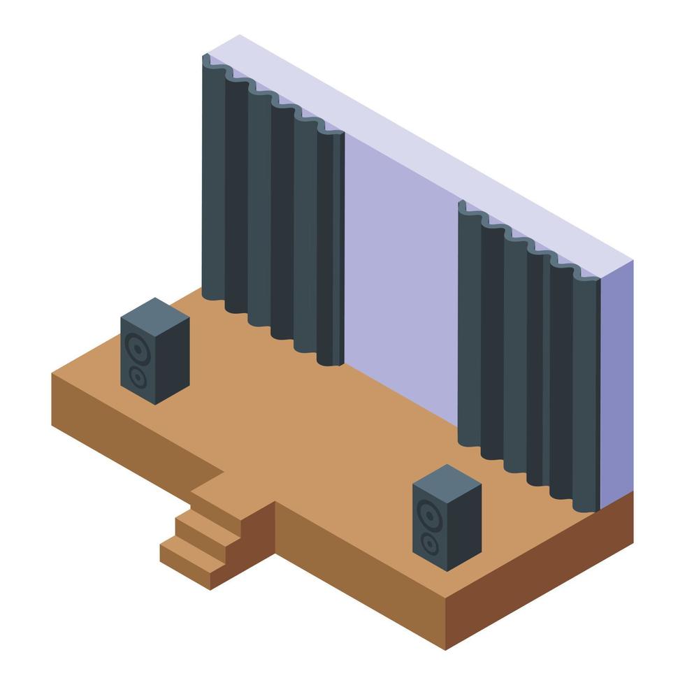 Konzertszene Symbol isometrischer Vektor. Musikschule vektor