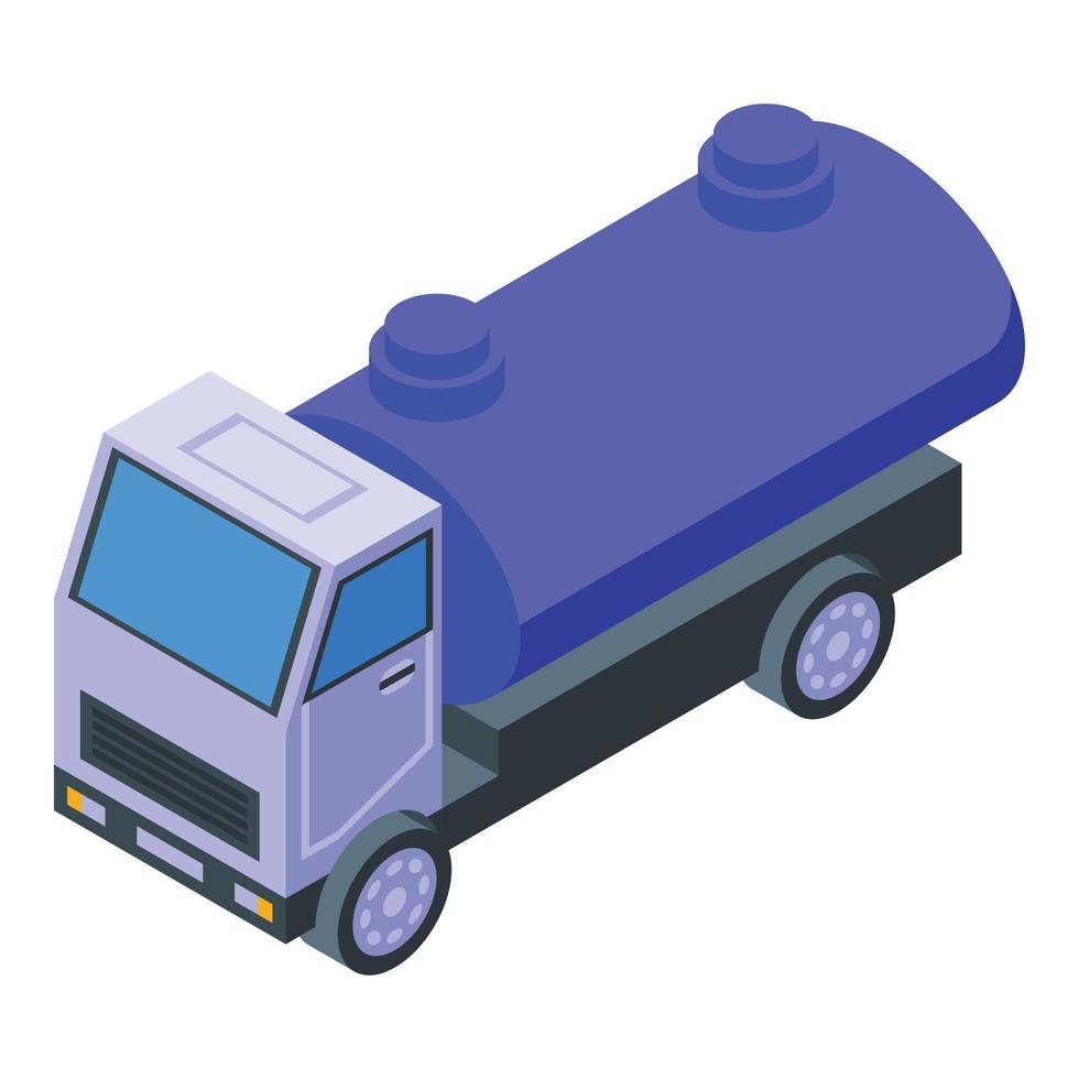 lastbil vatten leverans ikon isometrisk vektor. kylare gallon vektor