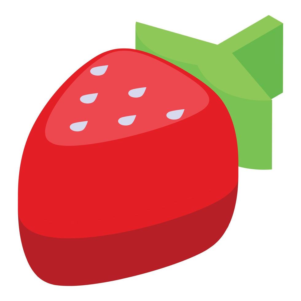 jordgubb sällskapsdjur leksak ikon isometrisk vektor. djur- utfodra vektor
