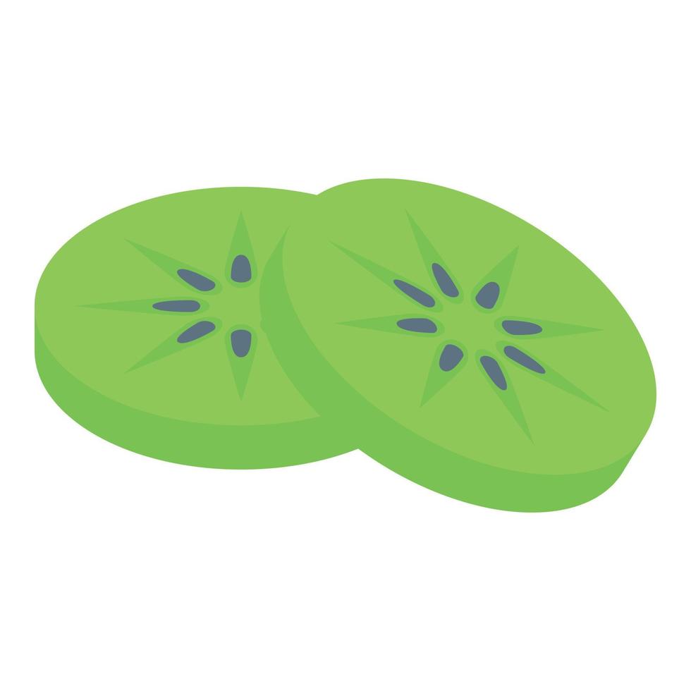 Isometrischer Vektor der trockenen Kiwi-Ikone. Essen Obst