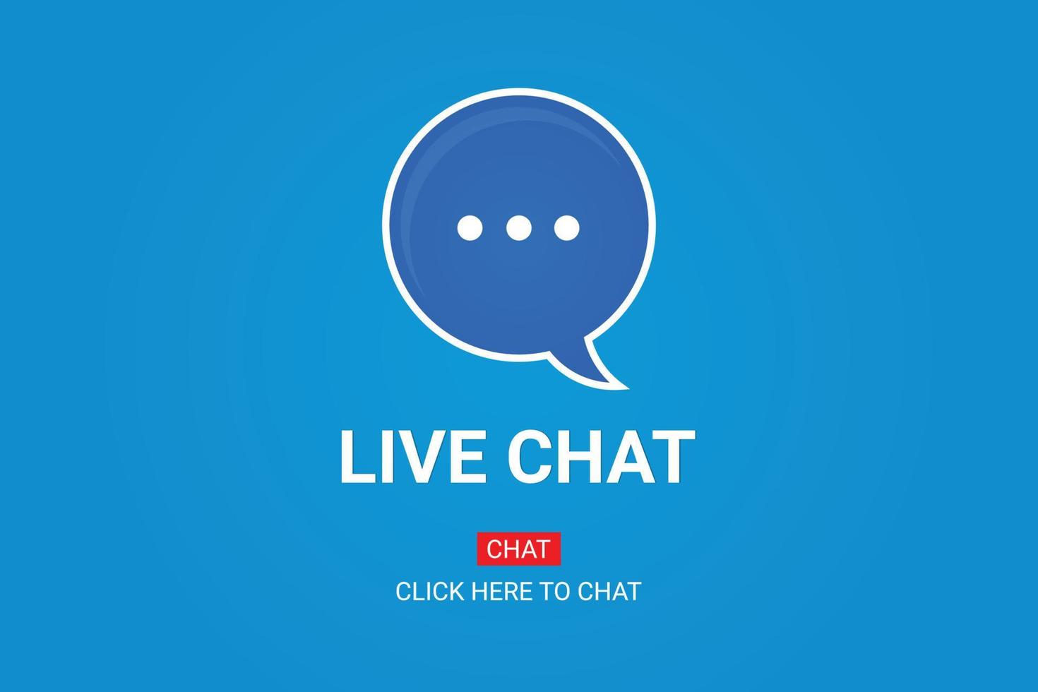 Live-Chat-Schaltfläche der Sprechblase vektor