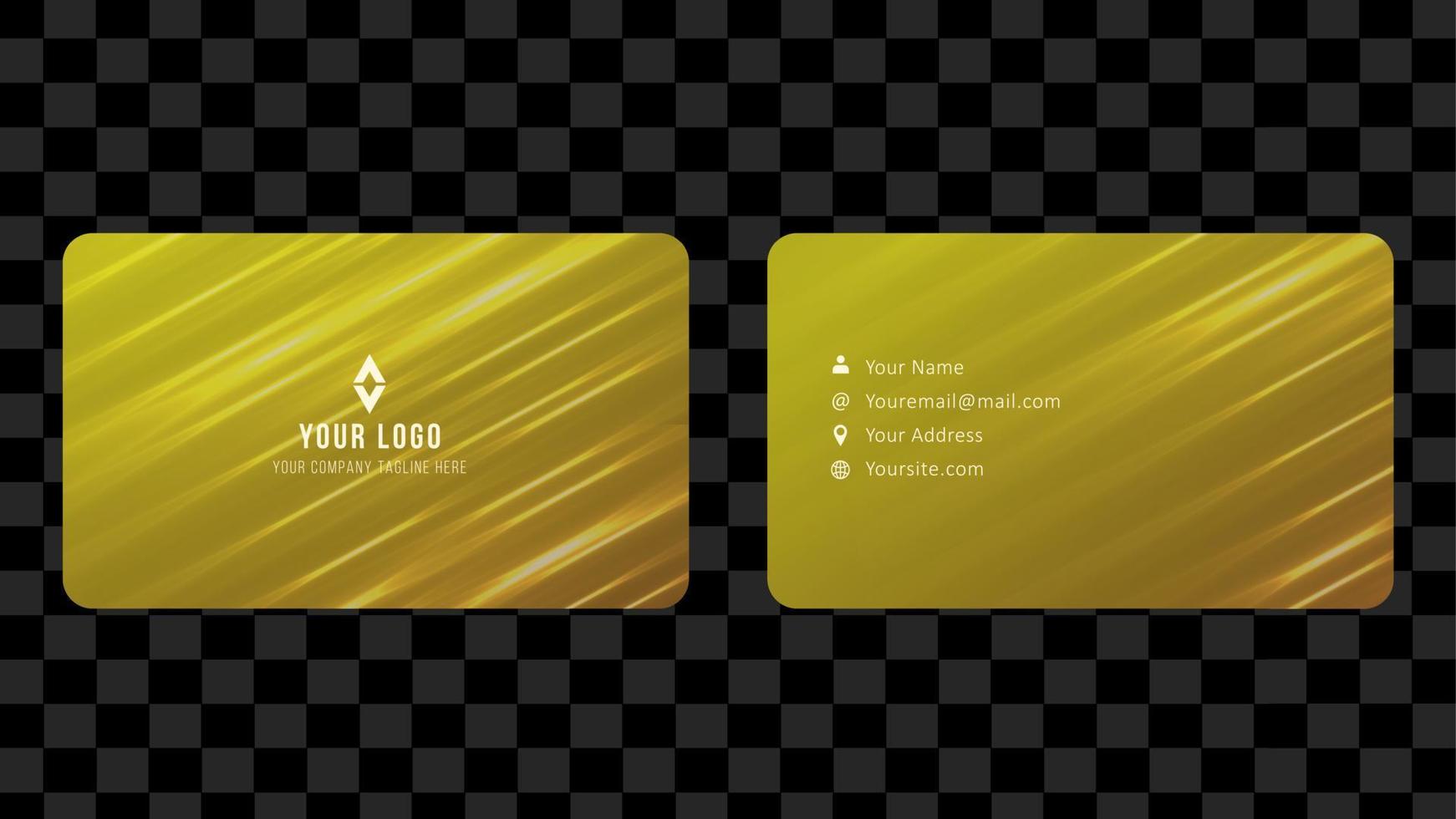 gul namn kort och företag kort mall design abstrakt bakgrund eps 10 vektor