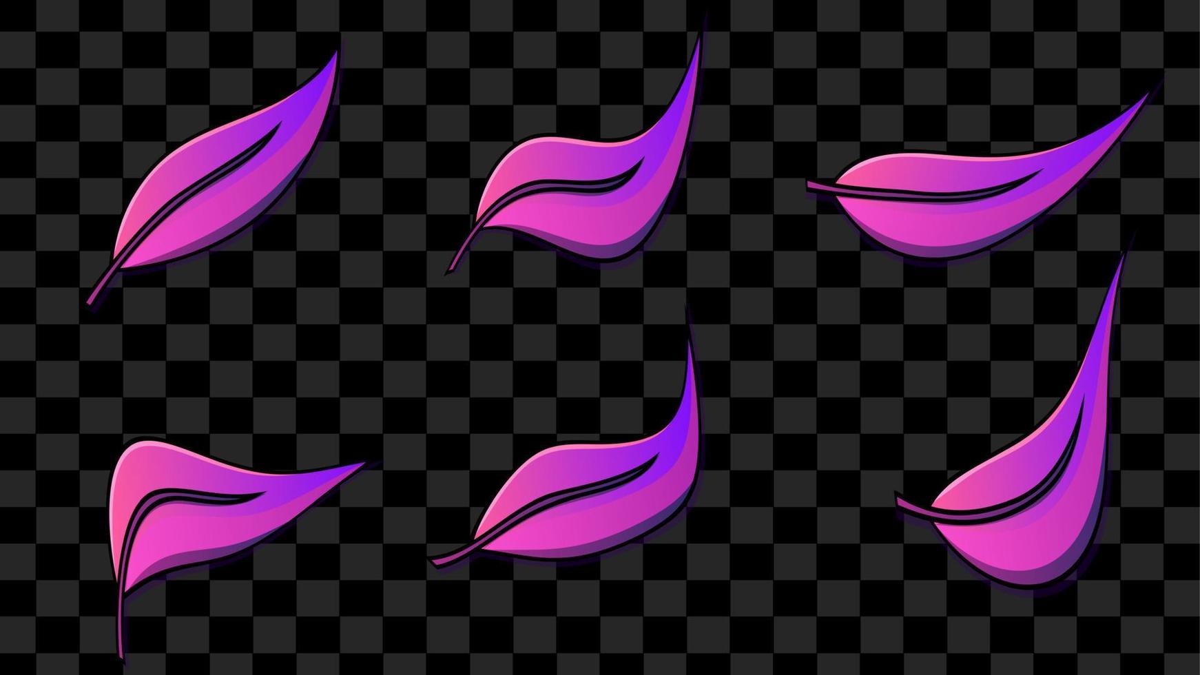 lila violette farbverlauf hinterlässt isoliertes eps-vektorblatt vektor