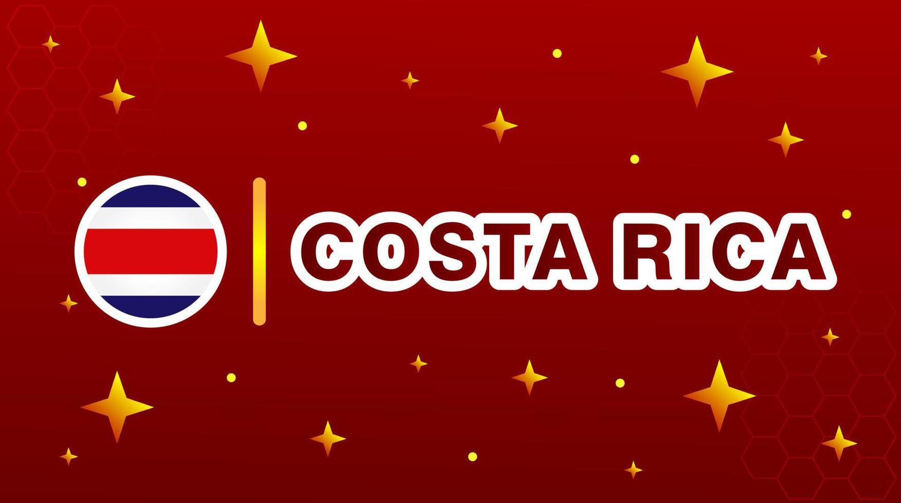 costa rica flagga med stjärnor på röd rödbrun bakgrund. vektor