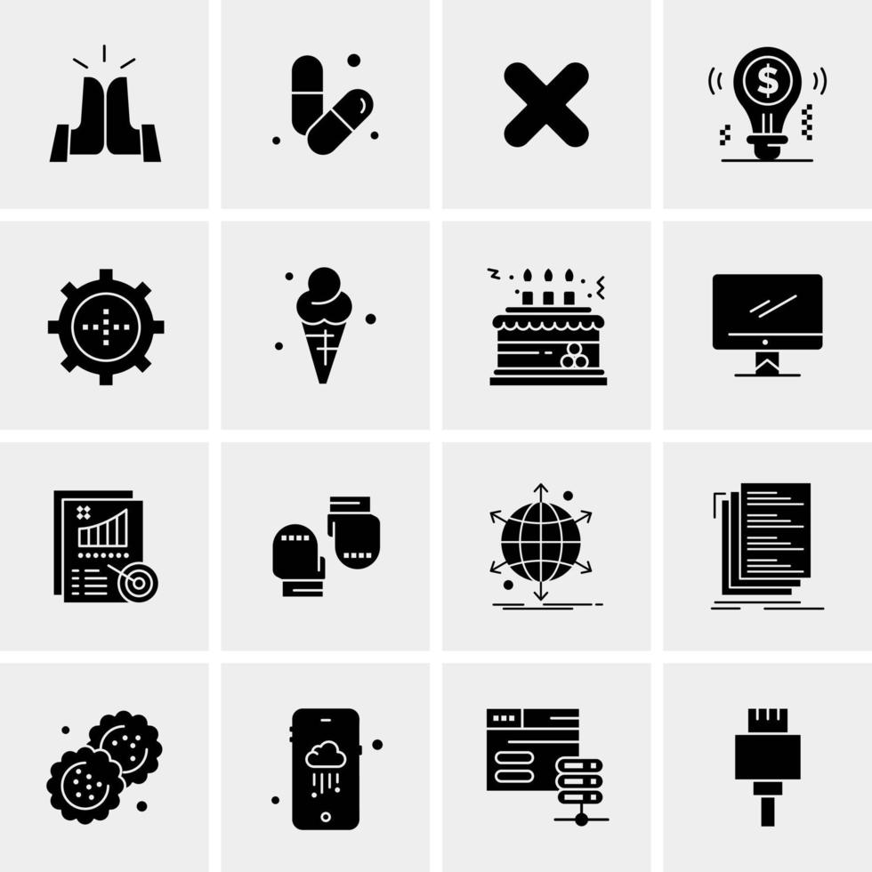 16 universelle Business-Icons Vektor kreative Icon-Illustration zur Verwendung in Web- und Mobilprojekten