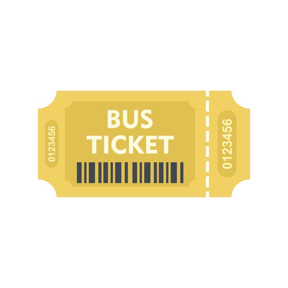 Pay-Bus-Ticket-Symbol flach isoliert Vektor