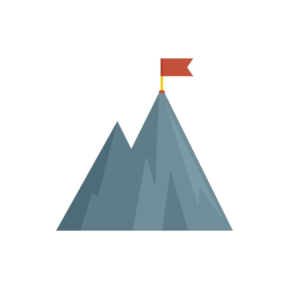vandring berg tränare ikon platt isolerat vektor