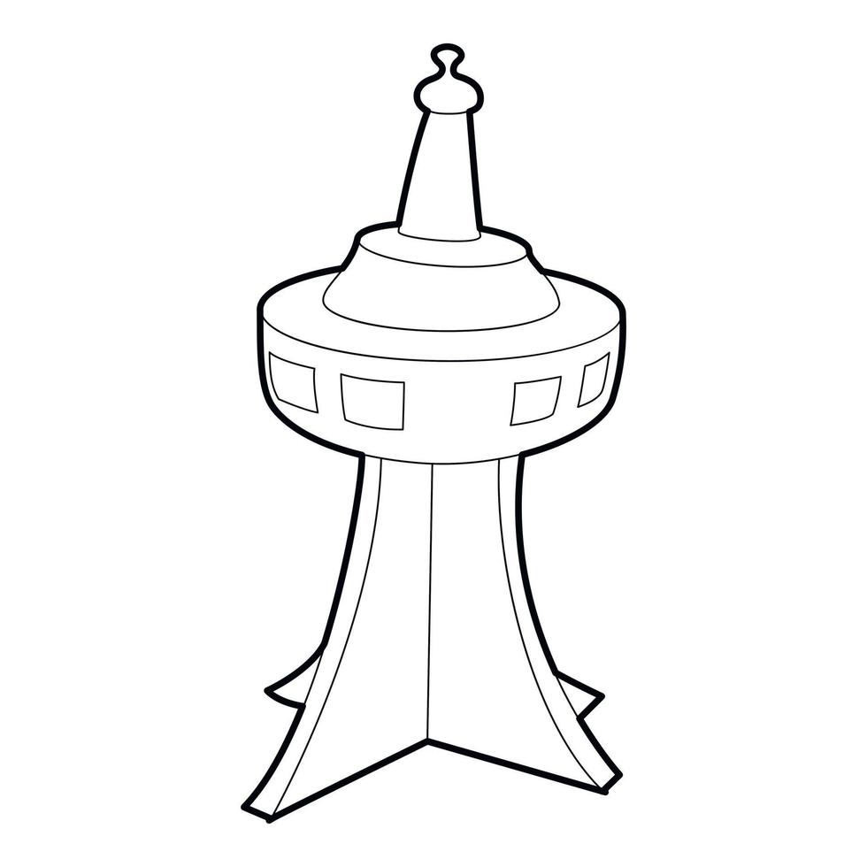 Fernsehturm-Symbol, Umrissstil vektor