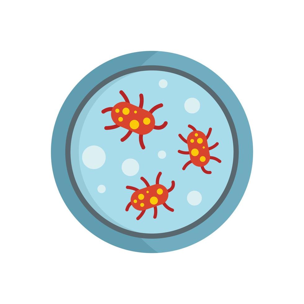 matsmältning bakterie ikon platt isolerat vektor